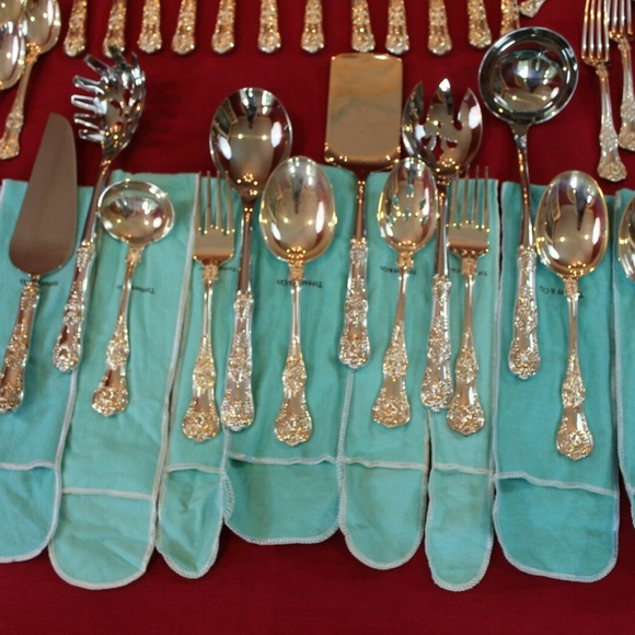 Tiffany & Co. Dining Tiffany Co English King Silver Flatware Set